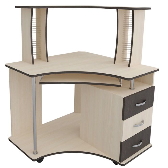 Стол компьютерный Юниор-3  Дуб молочный/венге