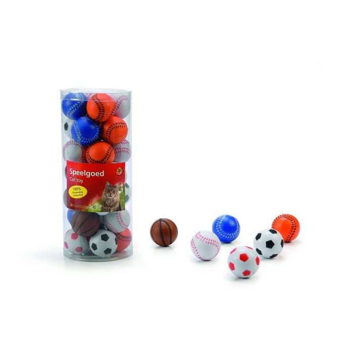 Игрушка Beeztees для кошек "Мячик", 4см, микс, 1 шт