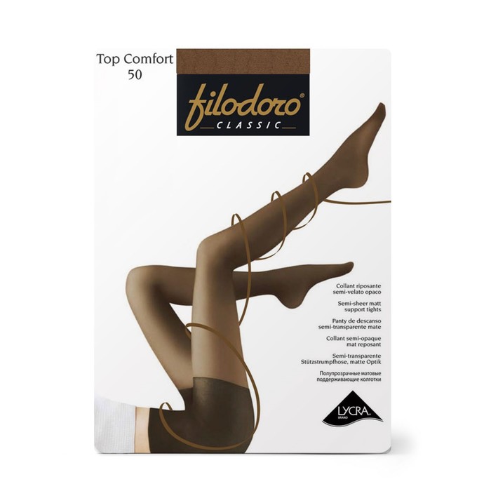 Колготки женские Filodoro Top Comfort, 50 den, размер 3, цвет nabuk