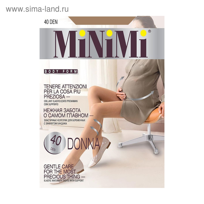 фото Колготки женские minimi donna, 40 den, размер 2, цвет daino