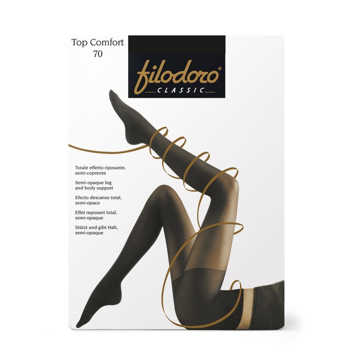 Колготки женские Filodoro Top Comfort, 70 den, размер 3, цвет nero