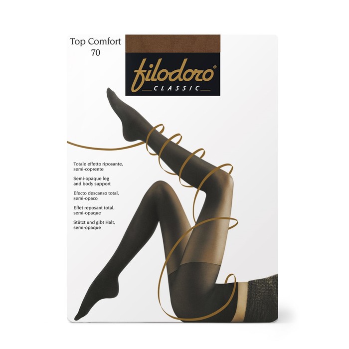 Колготки женские Filodoro Top Comfort, 70 den, размер 4, цвет glace