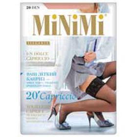 

Чулки женские MiNiMi Capriccio, 20 den, размер 1/2, цвет nero
