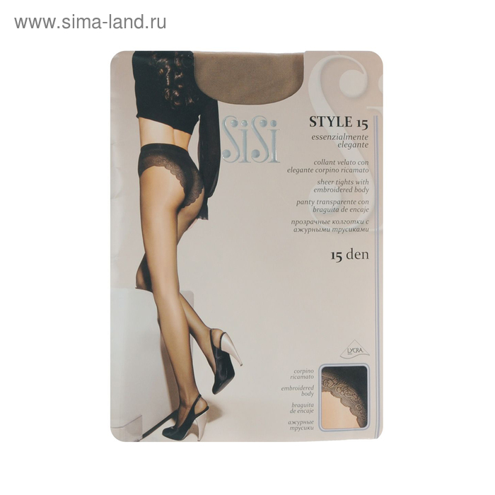

Колготки женские Sisi Style, 15 den, размер 3, цвет miele