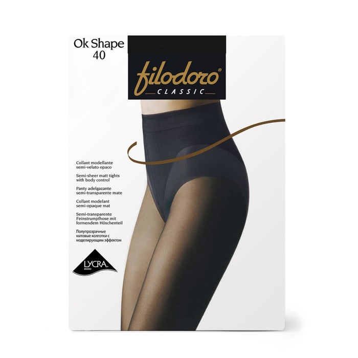 

Колготки женские Filodoro Ok Shape, 40 den, размер 3, цвет nero