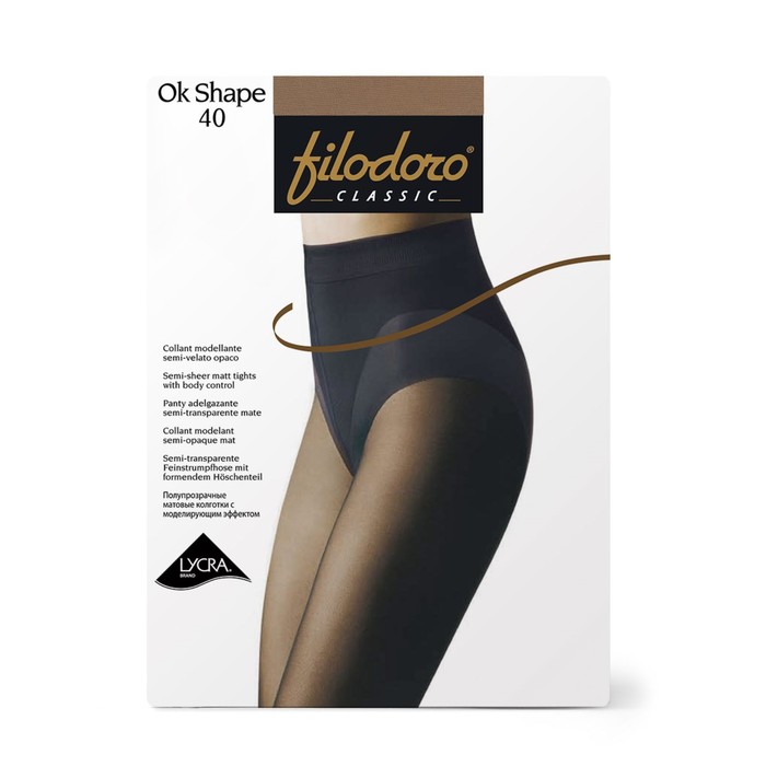 

Колготки женские Filodoro Ok Shape, 40 den, размер 4, цвет playa