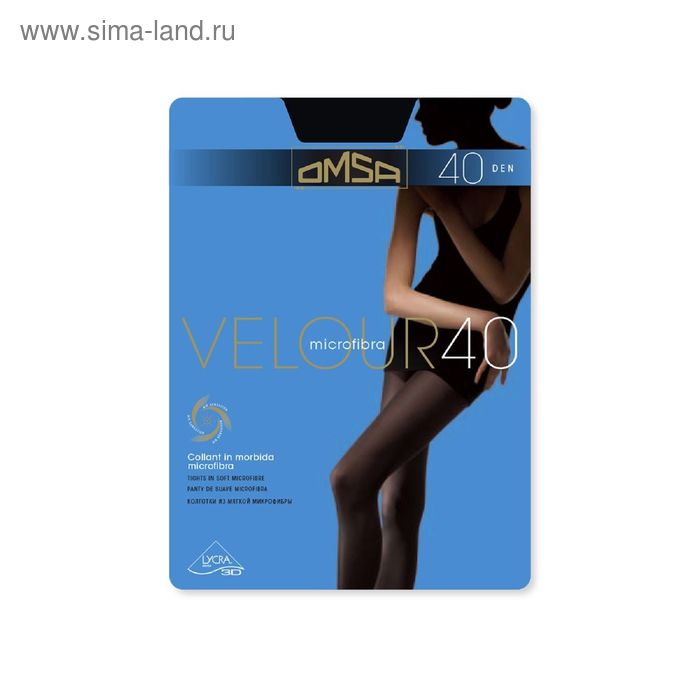 Колготки женские Omsa Velour, 40 den, размер 4, цвет moro колготки женские omsa velour цвет nero размер 4 40 den