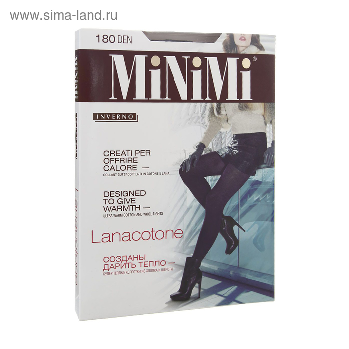 

Колготки женские MiNiMi LanaCotone, 180 den, размер 4, цвет nero