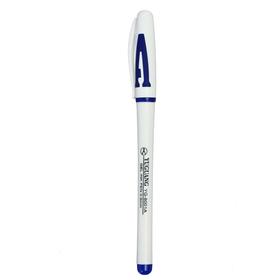 Ручка гелевая, 0.5 мм, синяя, корпус белый, с резиновым держаталем