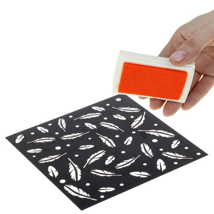 Трафарет для творчества «Перышки», 15 х 15 см