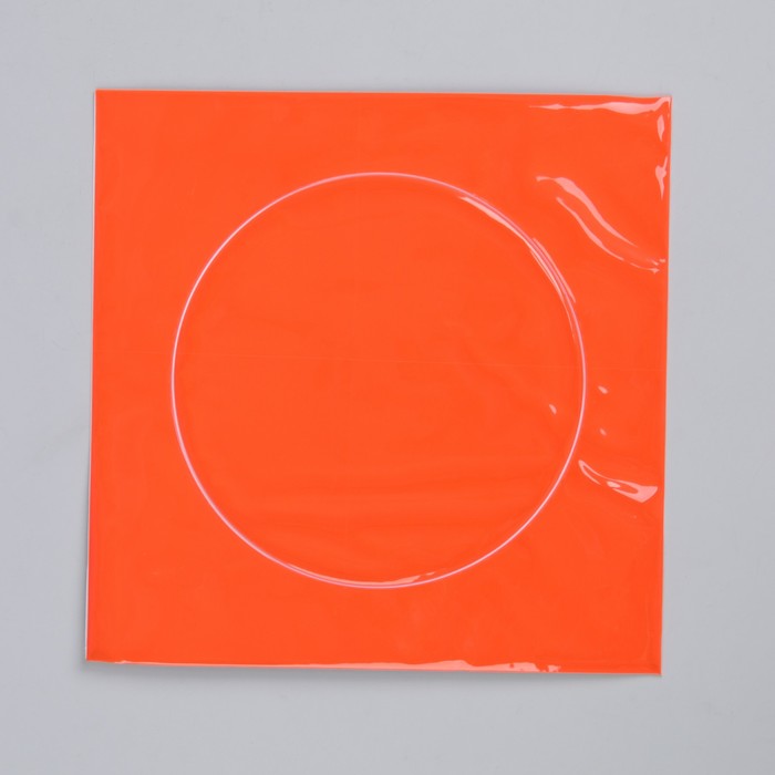 Светоотражающая наклейка "Круг", d=3см, цвет оранжевый