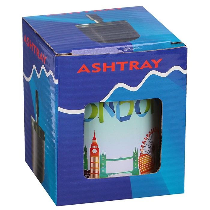 Пепельница бездымная Классика мини. Страны и города. Столицы микс 7*11,5см