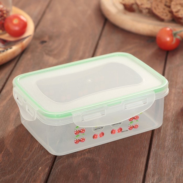 Набор ланч-боксов 3 шт "Вишенка" прямоугольных 18х13х7/15,5х10,5х5,5/12х8,5х4,5 см ,