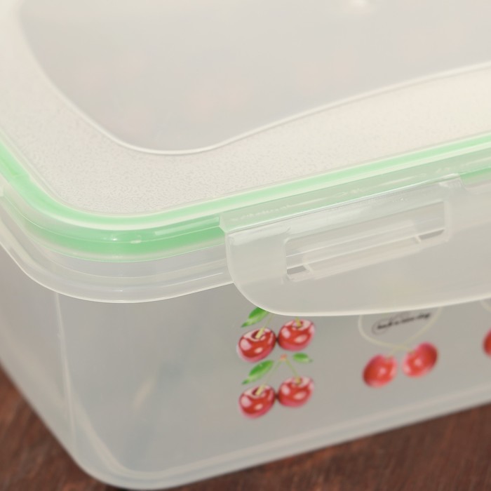 Набор ланч-боксов 3 шт "Вишенка" прямоугольных 18х13х7/15,5х10,5х5,5/12х8,5х4,5 см ,