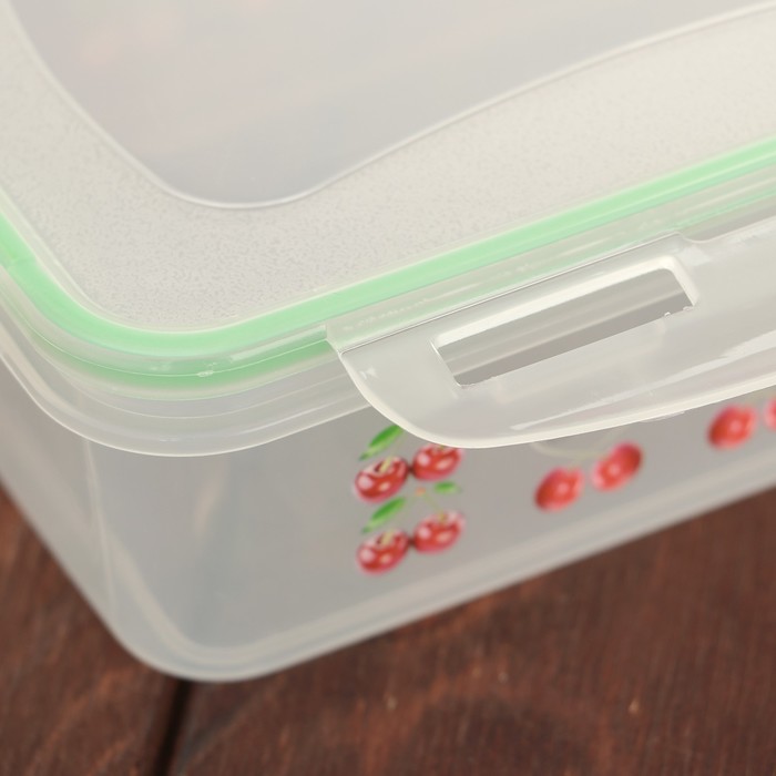 Набор ланч-боксов 3 шт "Вишенка" прямоугольных 18х13х7/15,5х10,5х5,5/12х8,5х4,5 см ,