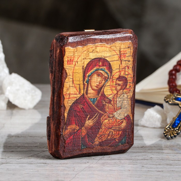 Икона под старину карманная "Скоропослушница", 7х10 см