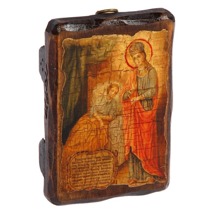 Икона под старину карманная "Целительница", 7х10 см