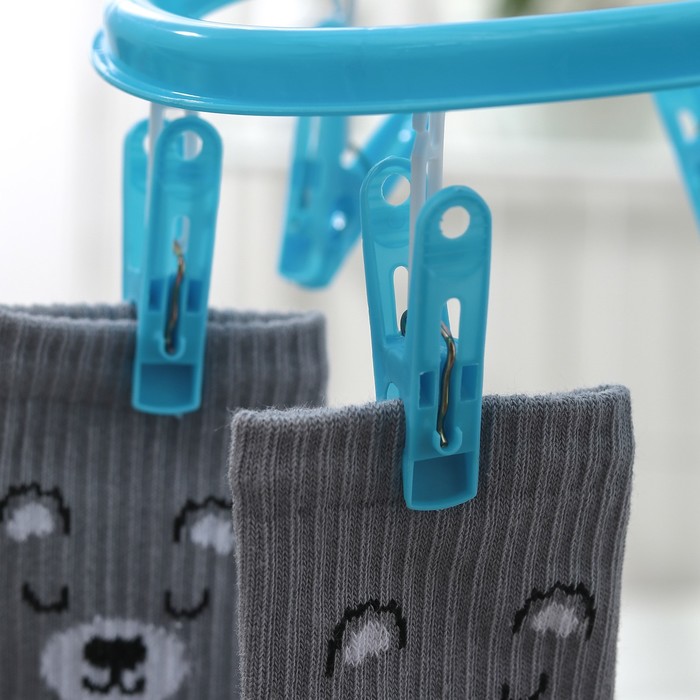 Сушилка для белья подвесная, 12 прищепок, цвет МИКС
