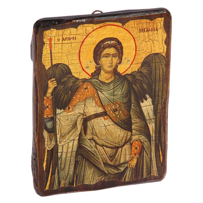 Икона под старину "Архангел Михаил", 17х23 см