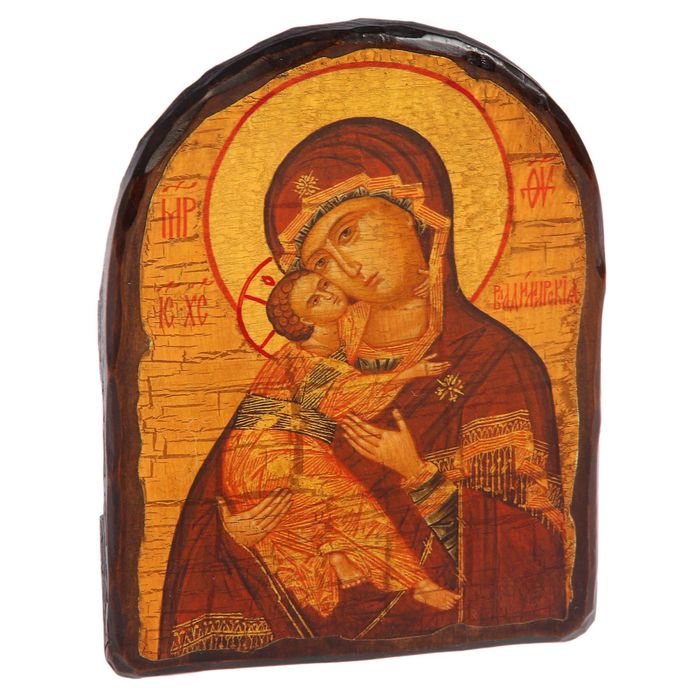 Икона под старину "Владимирская", 17х23 см, арка