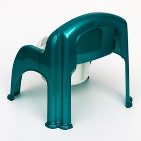 Горшок-стульчик «Утёнок» с крышкой, цвет бирюзовый перламутр от Сима-ленд