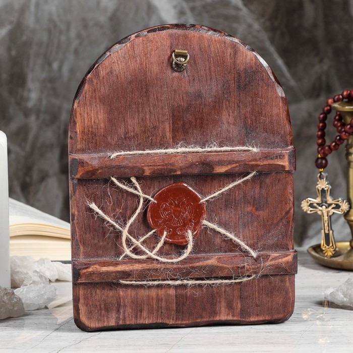 Икона под старину "Нерукотворный Образ", 17х23 см, арка