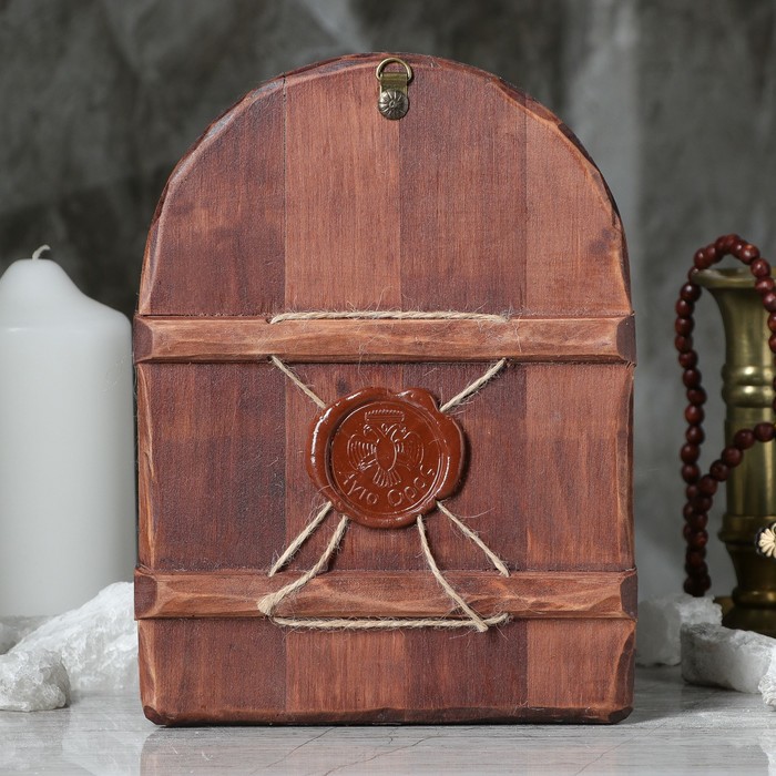 Икона под старину "Спорительница хлебов", 17х23 см, арка