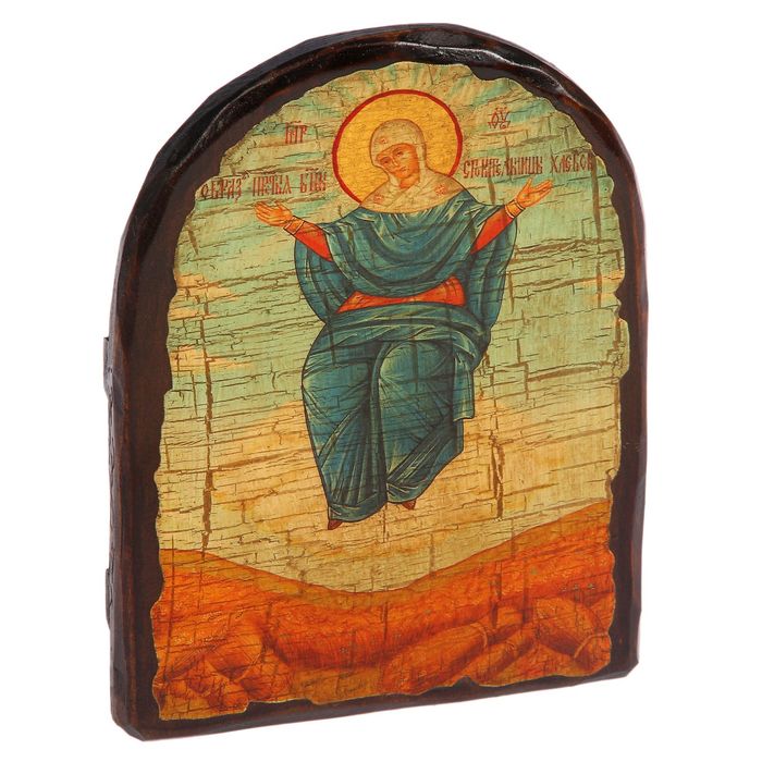 Икона под старину "Спорительница хлебов", 17х23 см, арка