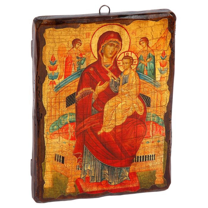 Икона под старину "Всецарица", 28х21 см