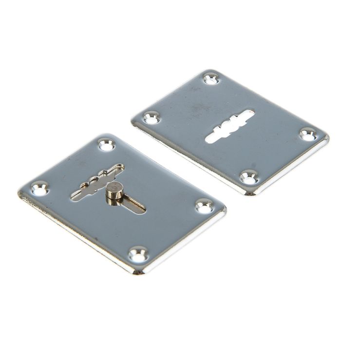 Накладка декоративная, под сувальдный ключ, со шторкой, цвет хром