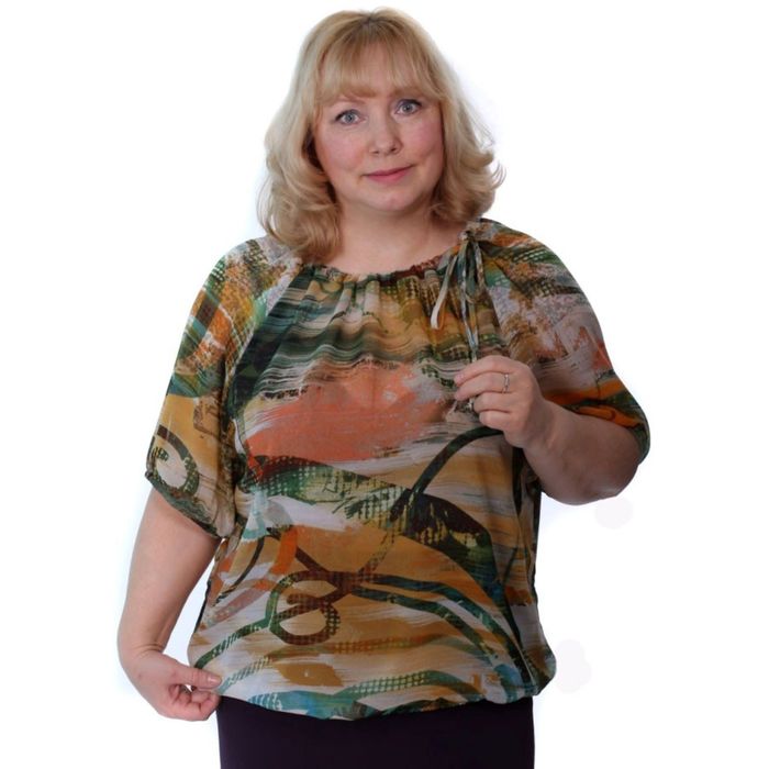 Блуза женская, размер 50, цвет бежевый 458