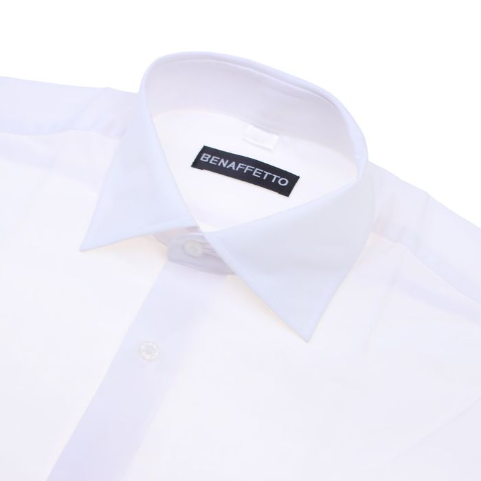 Сорочка мужская BENAFFETTO SS 14301-1 S белая, р-р 44-176-182