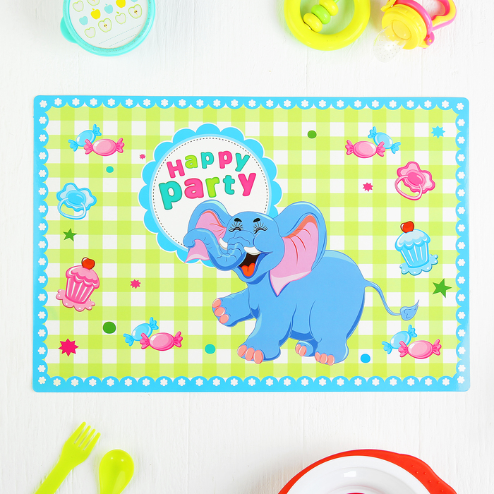 Подтарельник бумажный "Веселый слоник" (набор 6 шт)