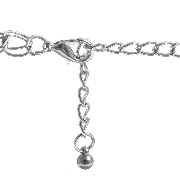 Набор 2 предмета: серьги, колье "Каскад" роскошь, цвет голубой в серебре