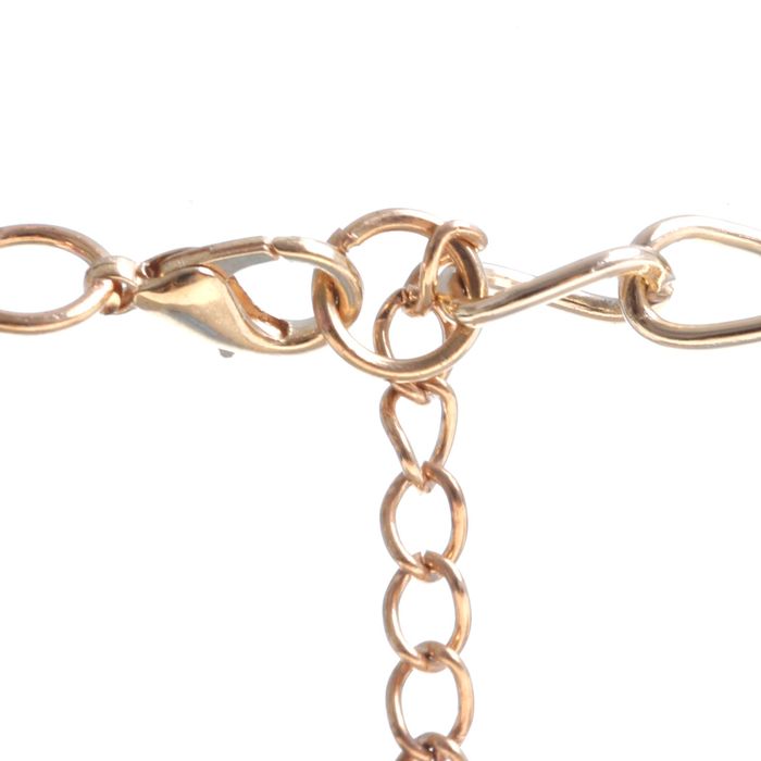 Бусы "Круги" с овалами, цвет красный в золоте, 47см