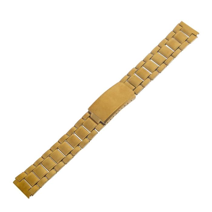 Ремешок для часов, 18 мм, длина 16 см, металл, золотой