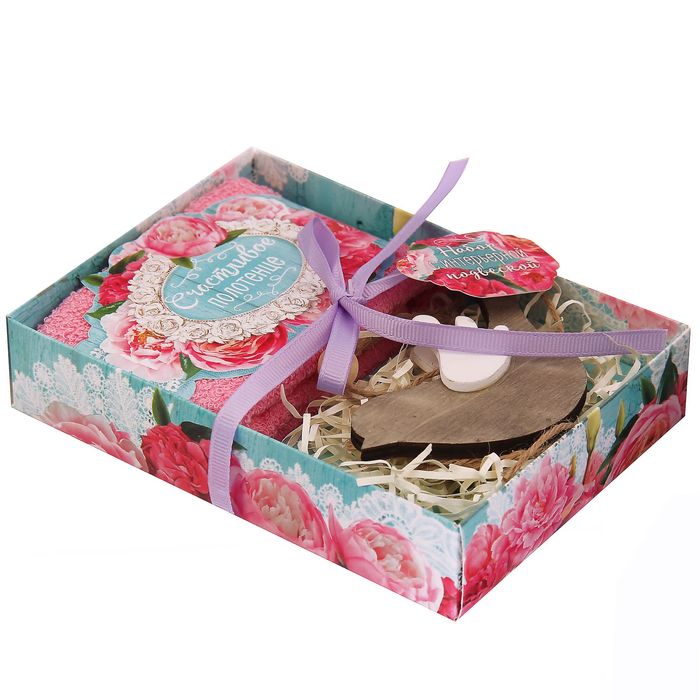 Набор Collorista "Счастливое полотенце" полотенце 30х30см, хлопок