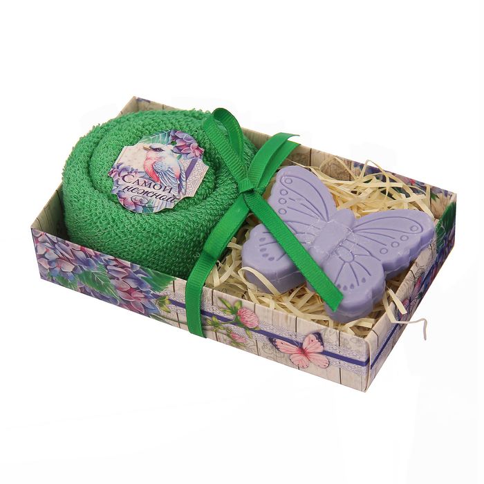 Набор Collorista "Самой нежной" полотенце 30х30см, хлопок