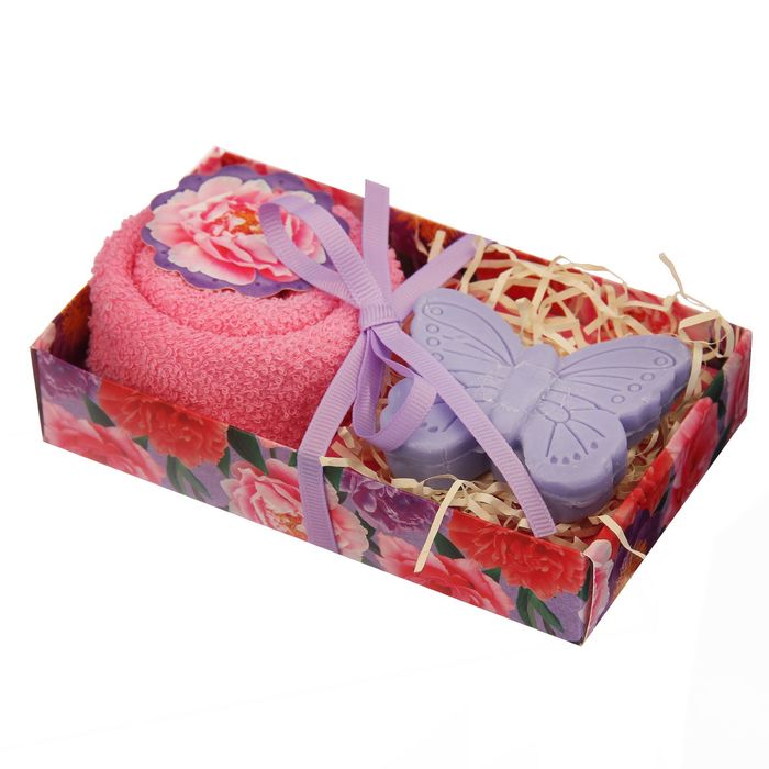 Набор Collorista "Самой нежной и красивой" полотенце 30х30см, хлопок