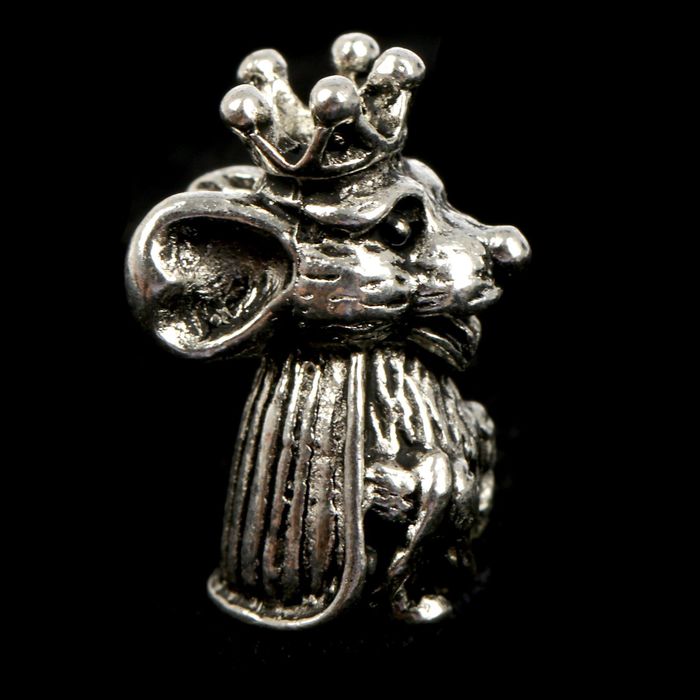 Сувенир кошельковый металл "Мышка-королева" 1,8х1 см