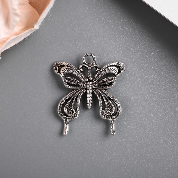 Декор металл "Бабочка-махаон" 2,5х2,5 см