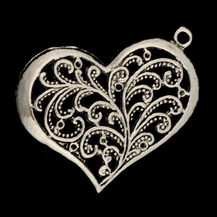 Декор металл "Сердце ветвистое" 3,5х3,3 см