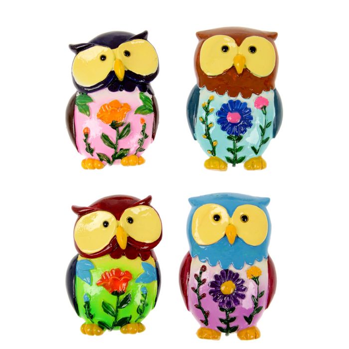 Магнит полистоун "Филин расписной" МИКС 7,3х5х1 см