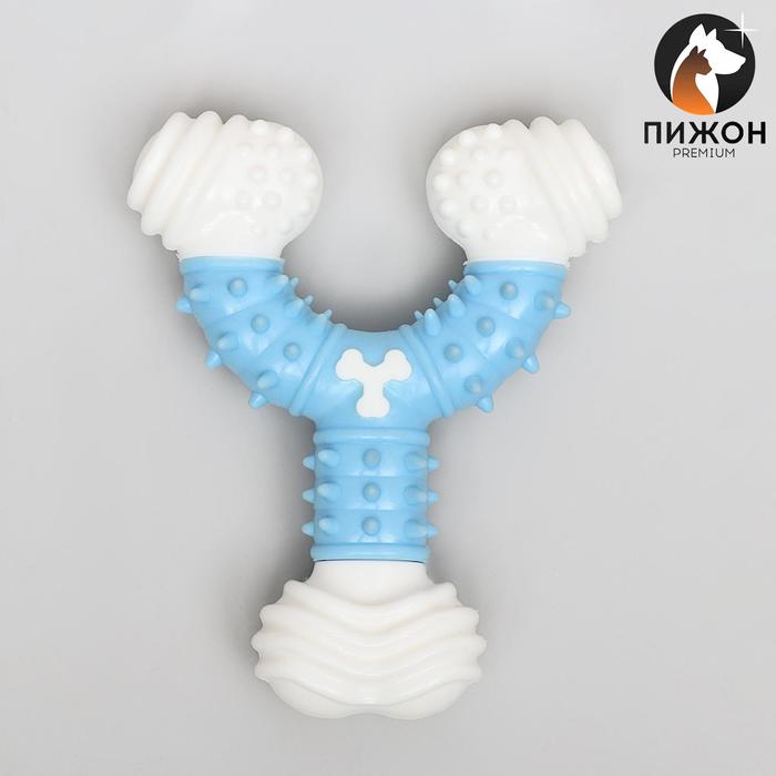 Игрушка двухслойная (твердый и мягкий пластик) "Рогатка", 12 см, микс цветов