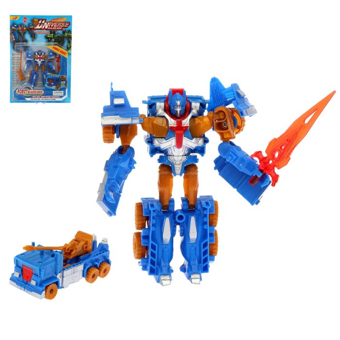 Робот-трансформер «Воин», с оружием, цвета МИКС