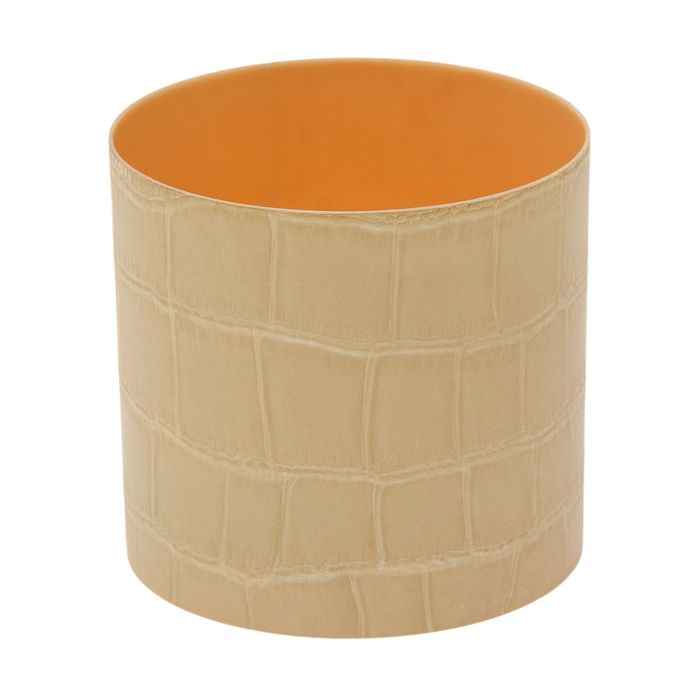 Горшок 1 л со скрытым поддоном "Кожа. Бежевый"