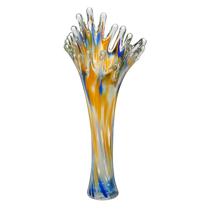 Ваза "Коралл" сине-жёлтая