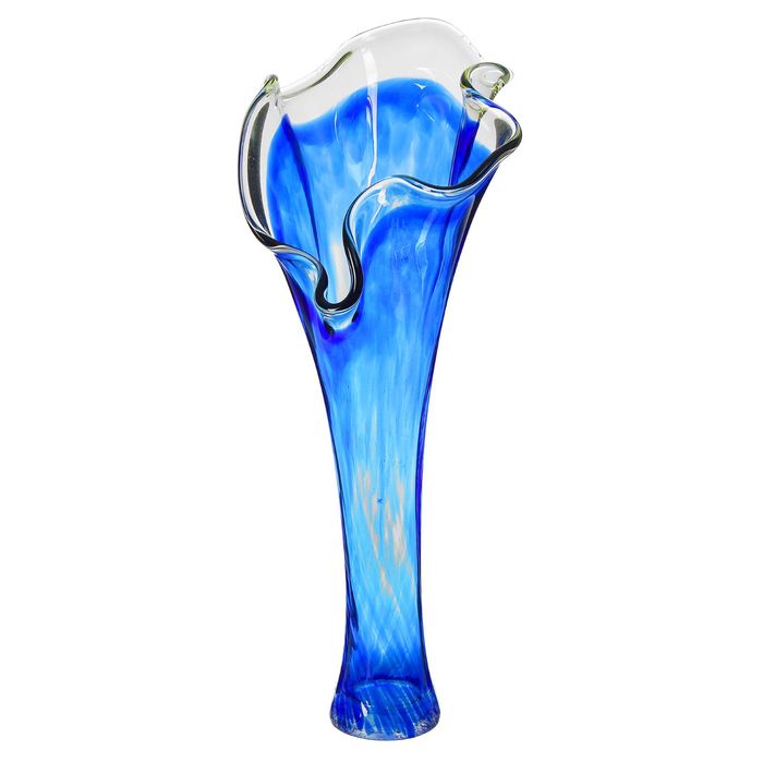 Ваза "Волна" синяя