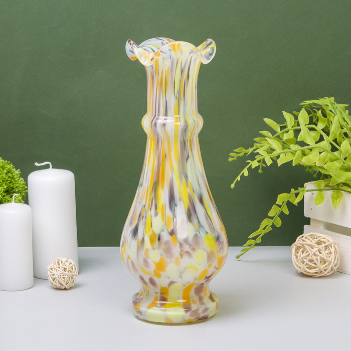 Ваза "Фэнтези" жёлто-оранжево-красная
