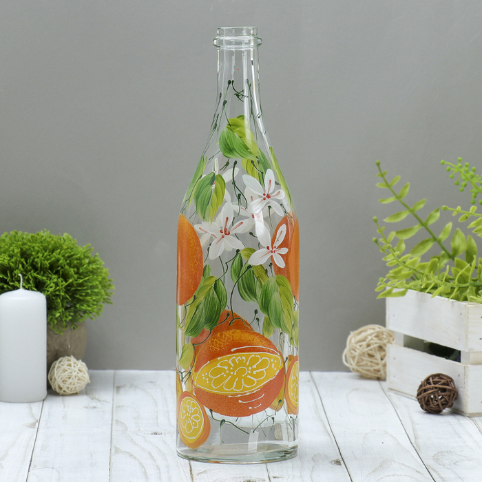 Ваза "Бутыль", апельсин, 1 л